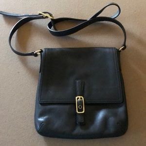 Leather coach cross body bag